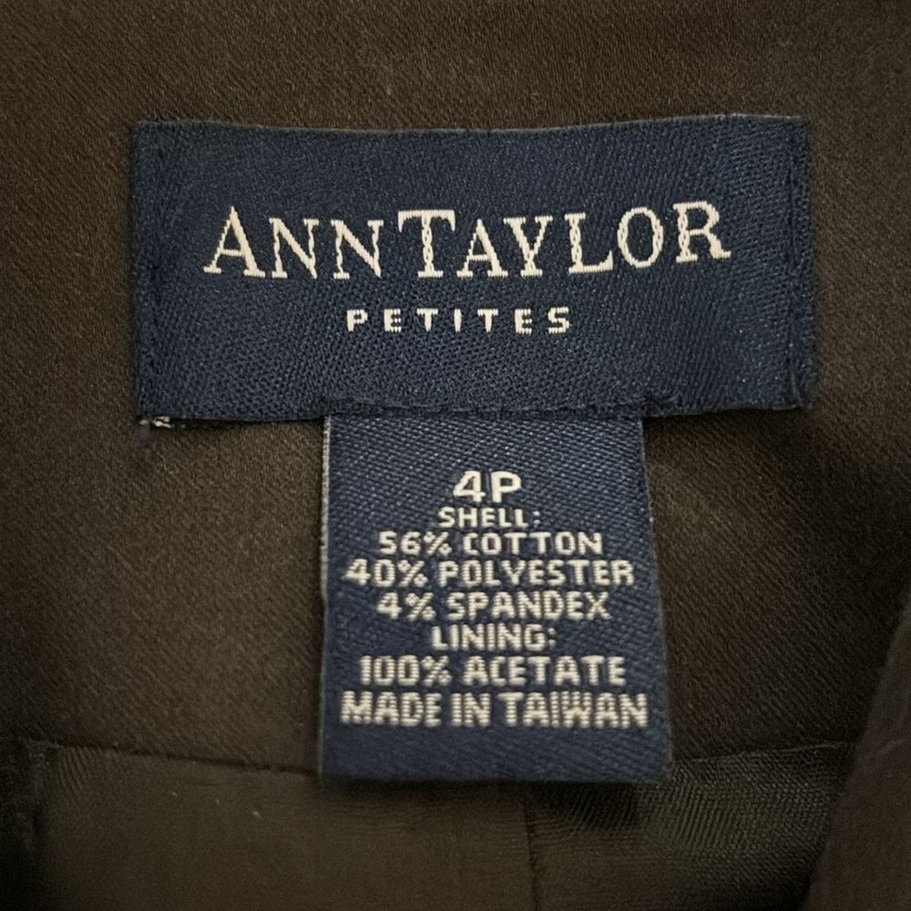 Ann Taylor Petite Brown Tailored Blazer Women’s 4P” - Picture 6 of 6